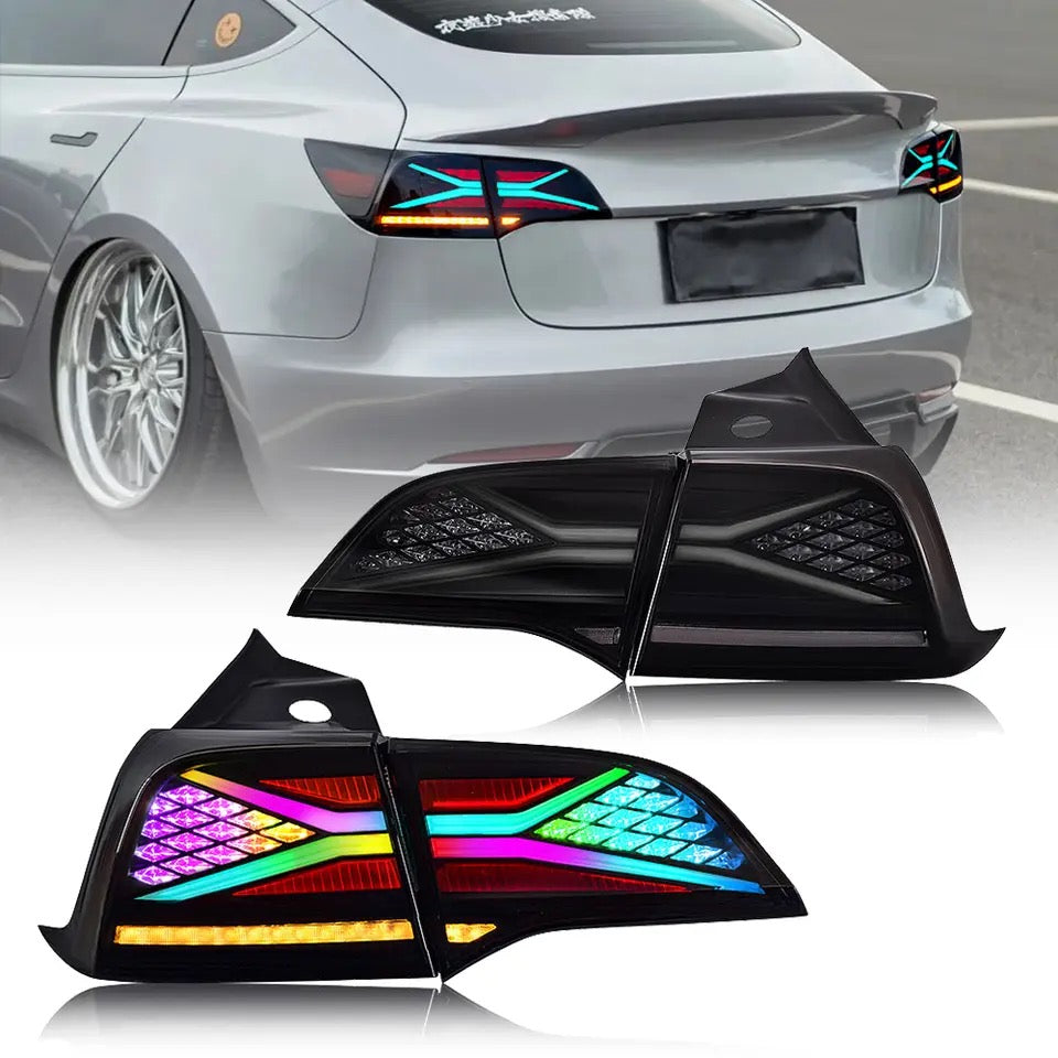 X-Treme Tail Light for Tesla Model 3/Y with RGB Control with App