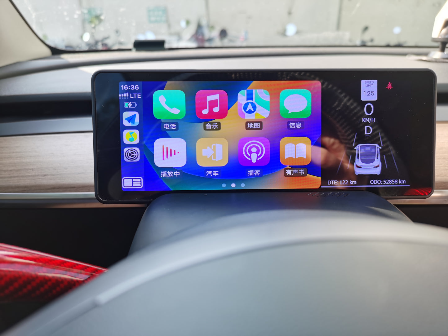 Tesla Ecran Tactile de bord Apple Carplay Android Auto GPS