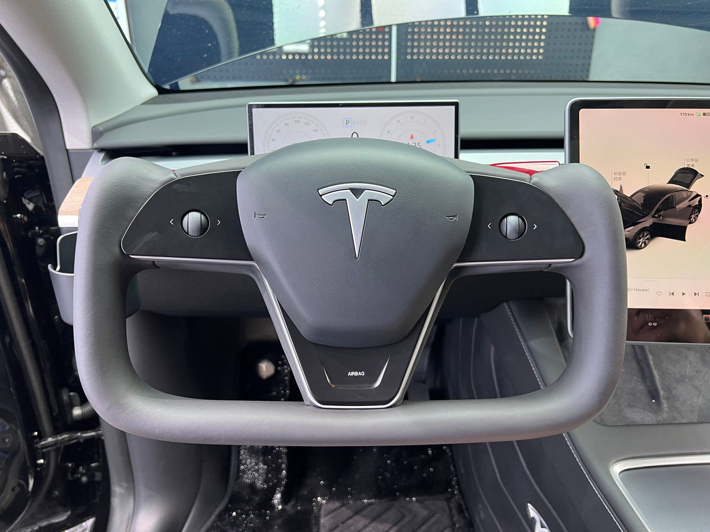 Plaid Style Yoke Steering Wheel for Tesla Model 3/Y